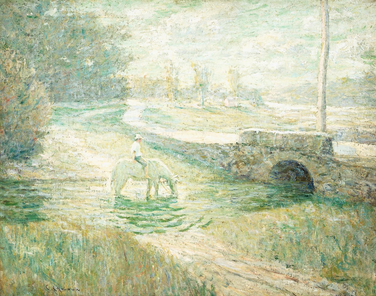 Valkoinen hevonen tekijältä Ernest Lawson