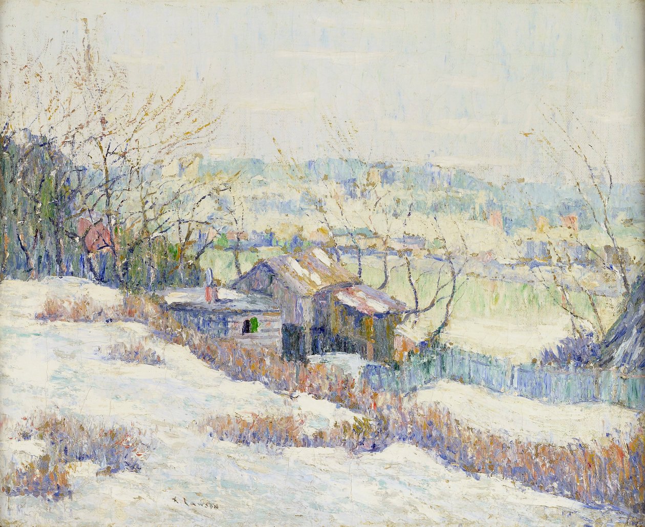 Harlemjoen yläjuoksu tekijältä Ernest Lawson