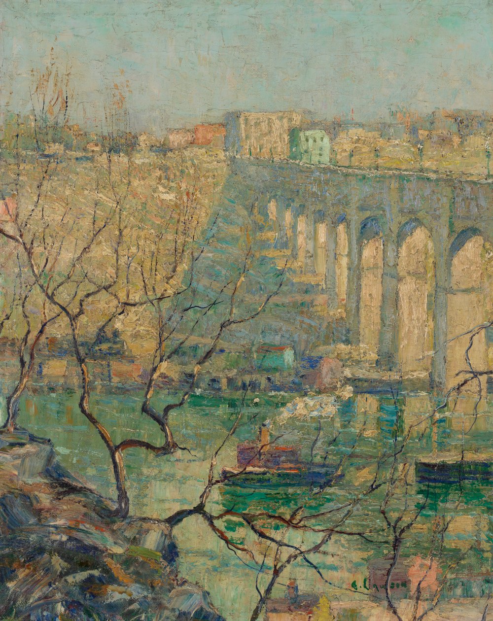 Näkymä sillalle tekijältä Ernest Lawson