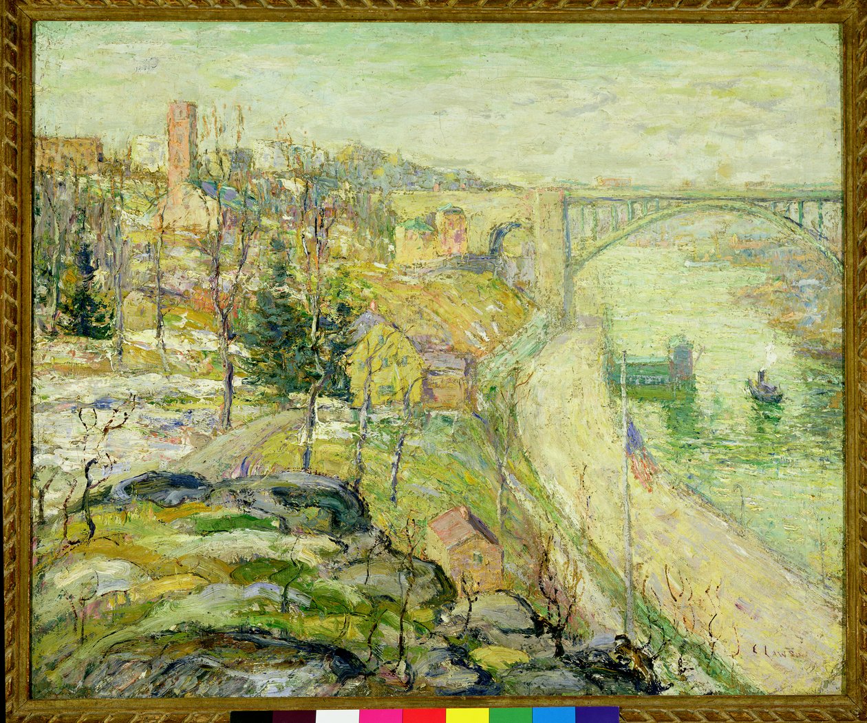 Washington Bridge, New York City, n. 1915-25 (öljy kankaalle) tekijältä Ernest Lawson