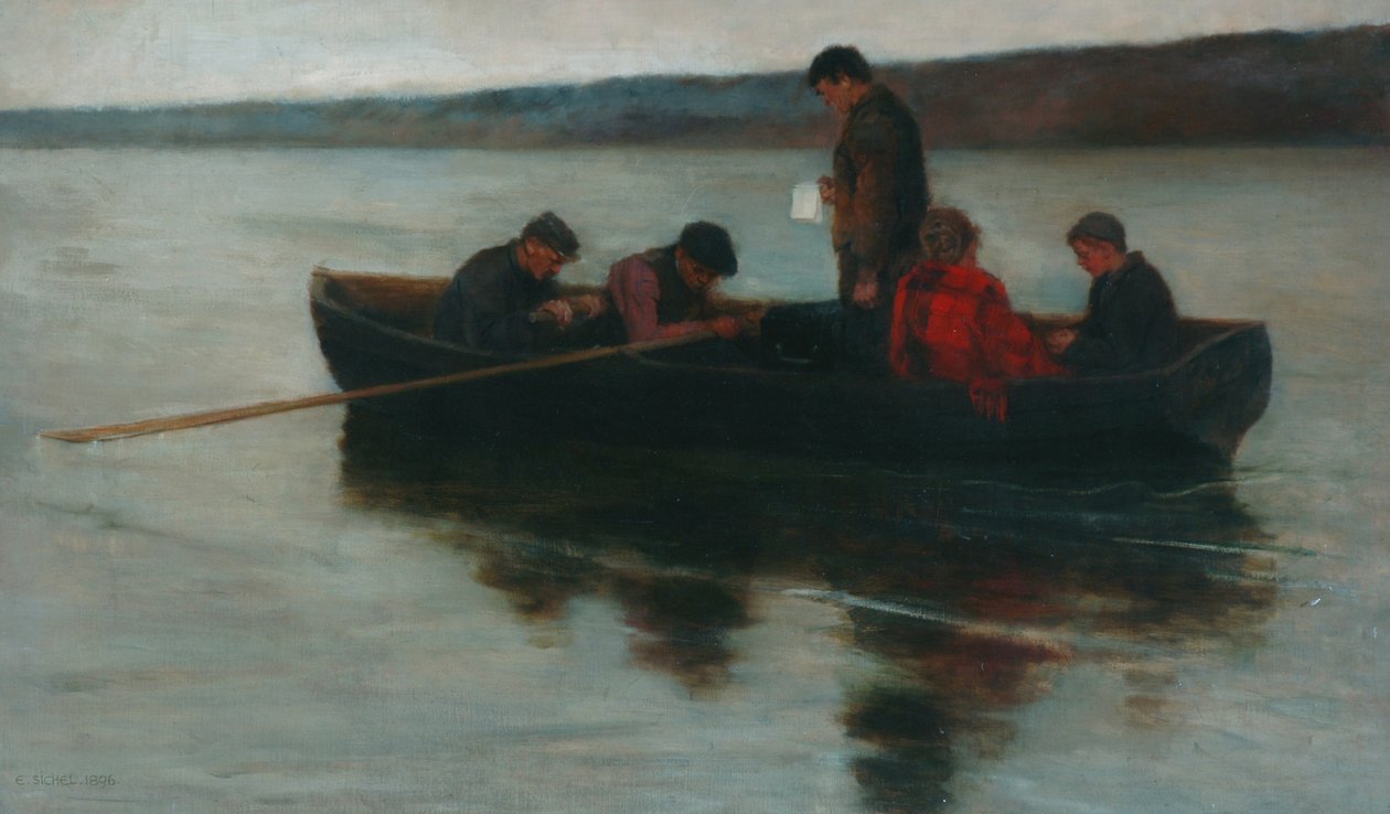 Lapsen hautajaiset ylämailla, 1896 tekijältä Ernest Leopold Sichel