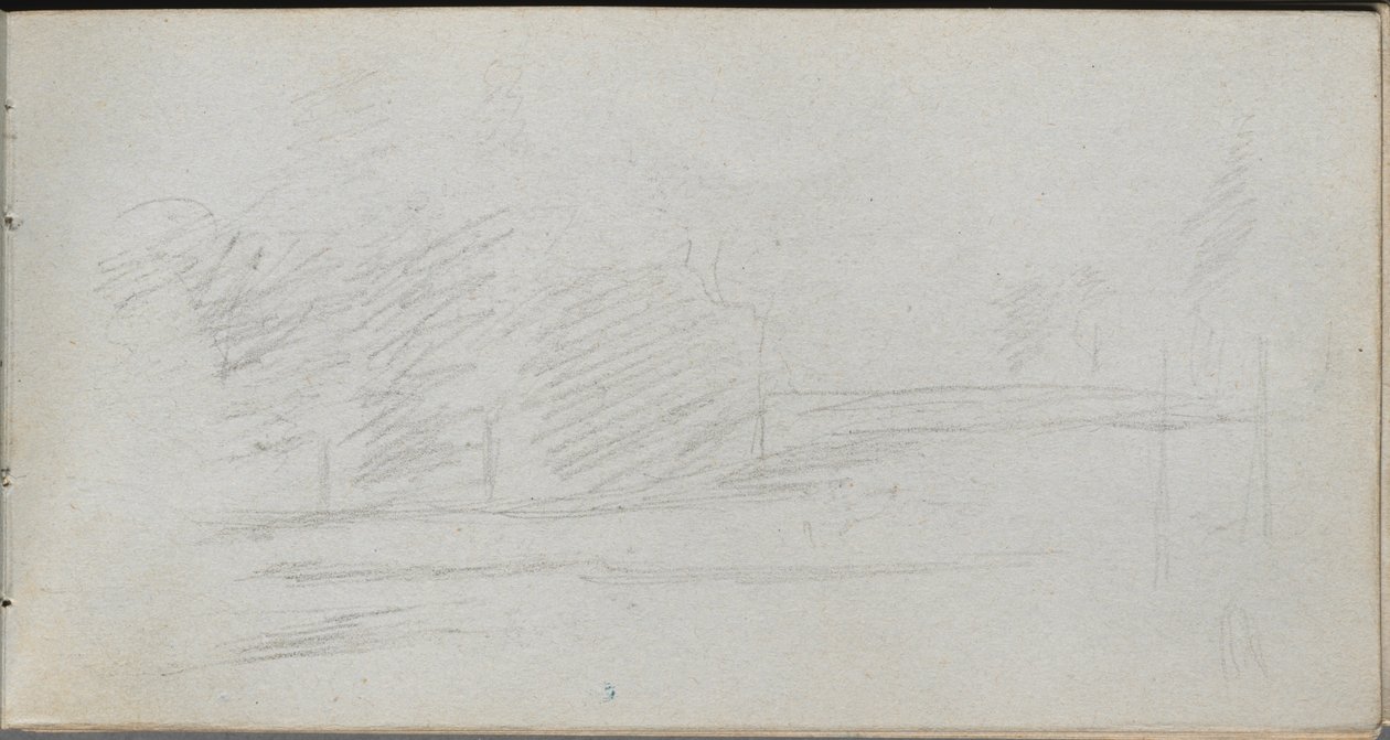 Luonnoskirja, sivu 78: Maisematutkimus. tekijältä Jean Louis Ernest Meissonier