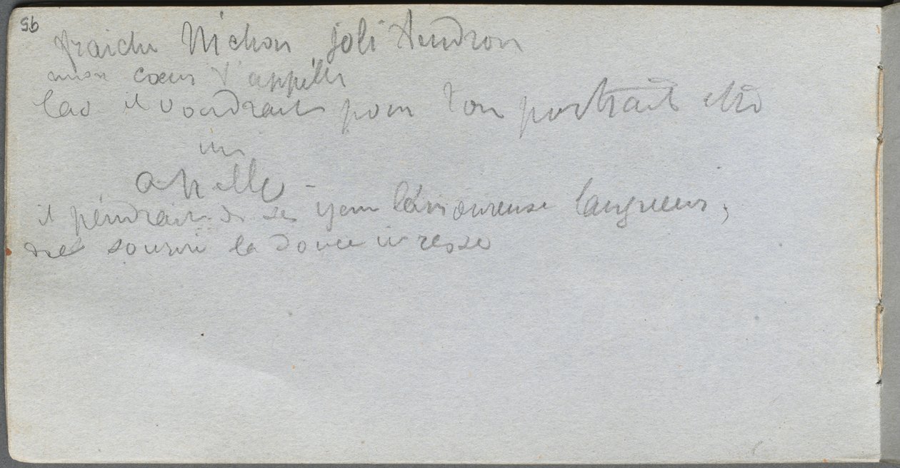 Luonnoskirja, sivu 95: Huomautuksia. tekijältä Jean Louis Ernest Meissonier