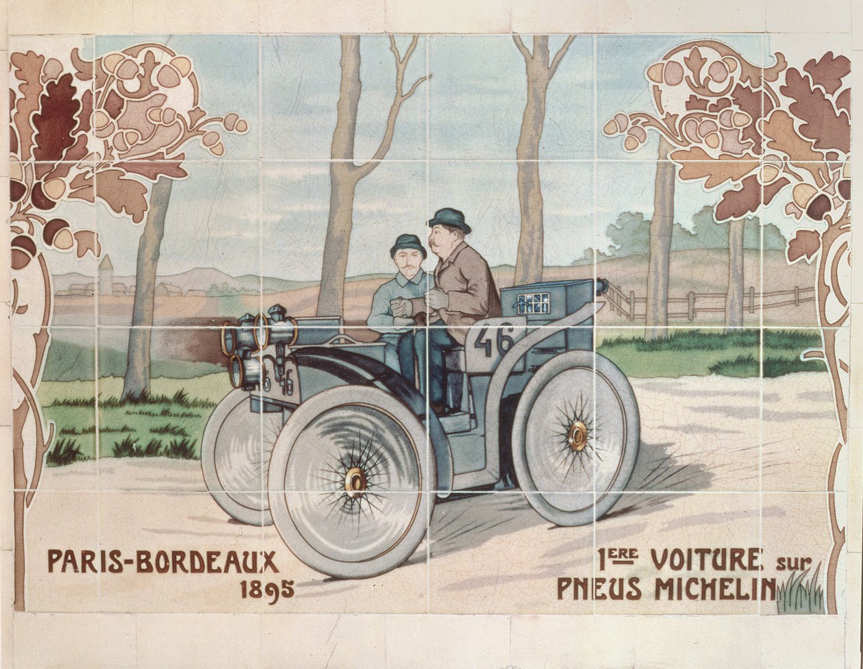 Edouard ja Andre Michelin ajamassa L