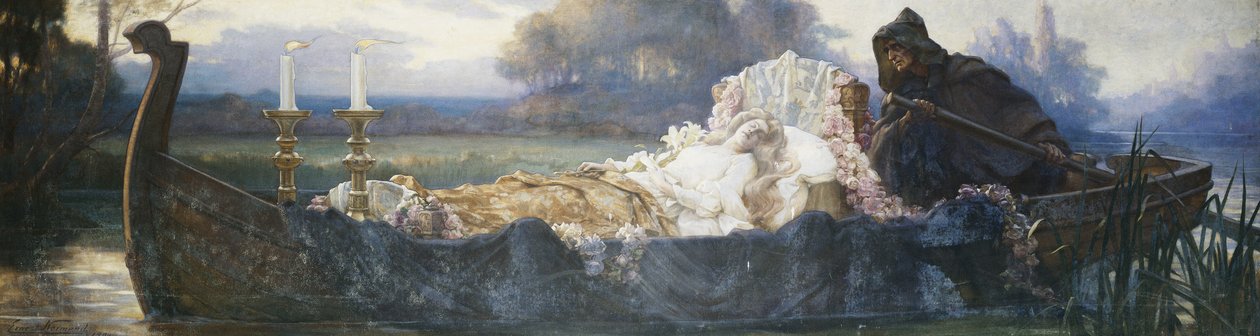 Design for a Frieze: "The Dead, Oar"d by Dumb, Went Upward with the Flood", tekijältä Ernest Normand