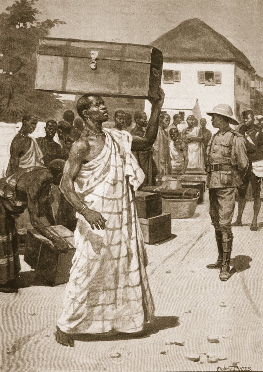 Kantajia alkaen Cape Coast Castle Kumassi, kuvitus 