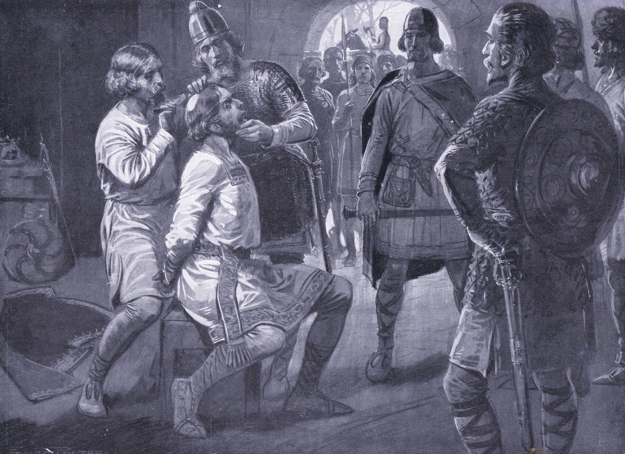 Ceolwulf, Northumbrian kuningas, karsittiin väkisin 731 jKr tekijältä Ernest Prater