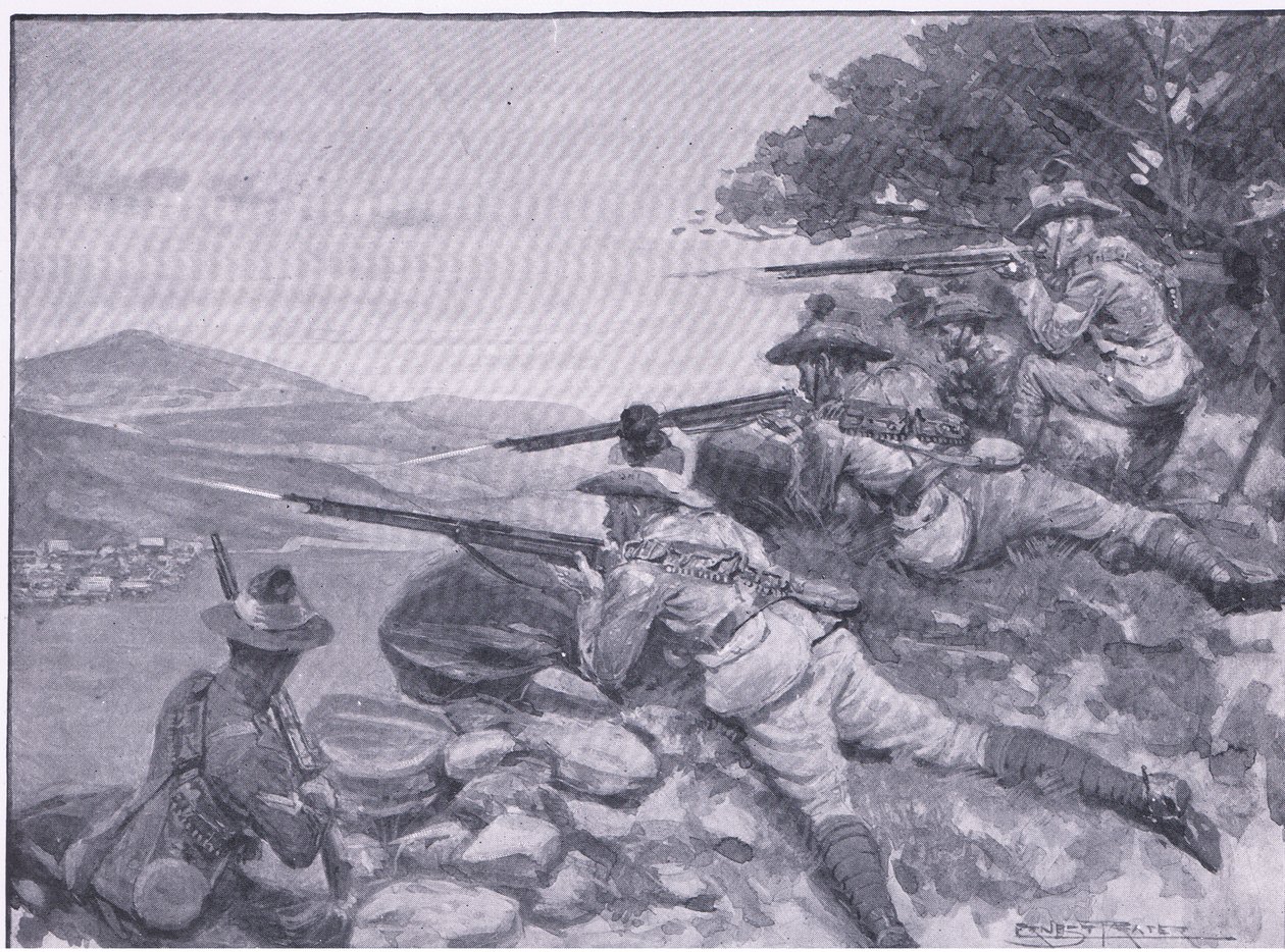 Giving them a chance, kirjasta After Pretoria: The Guerilla War, jonka julkaisi Harmsworth Bros Limited, 1901. tekijältä Ernest Prater