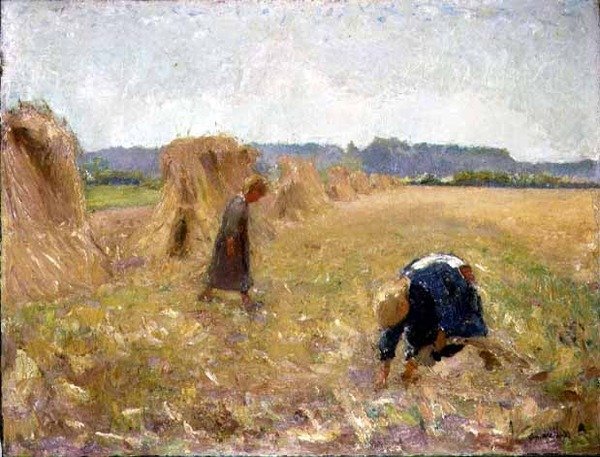 The Harvest, n. 1929 (öljy kankaalle) tekijältä Ernest Welvaert