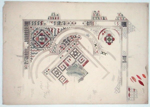 Tutkimus Canterburyn katedraalin lattian osasta. tekijältä Ernest William Gimson