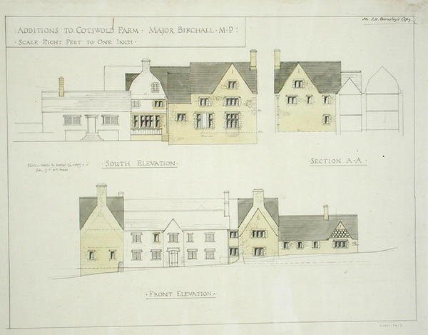 Lisäys Cotswoldin maatilalle, Gloucestershire tekijältä Ernest William Gimson
