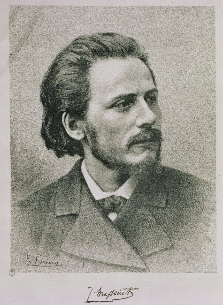 Jules Emile Massenet (1842-1912) tekijältä Ernesto Fontana