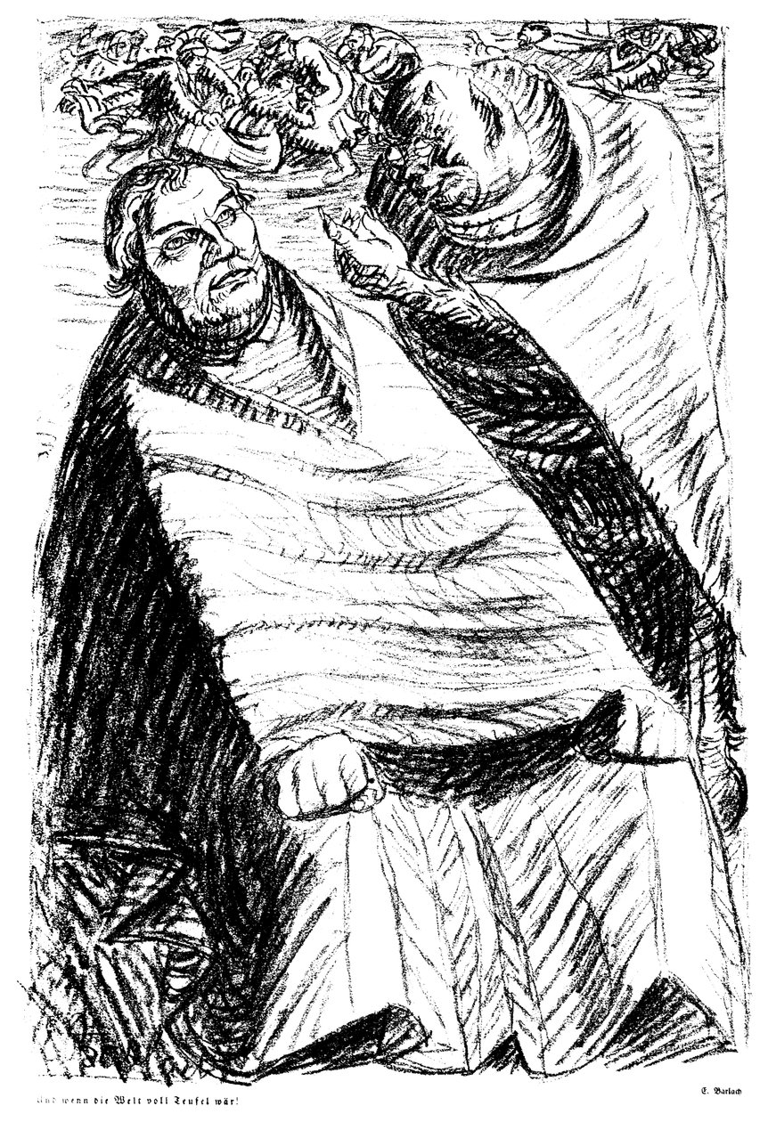 Und wenn die Welt voll Teufel war! tekijältä Ernst Barlach