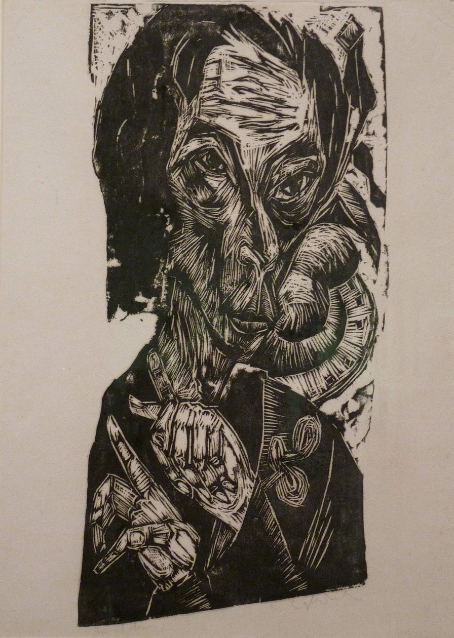 Kopf des Krankenn tekijältä Ernst Ludwig Kirchner