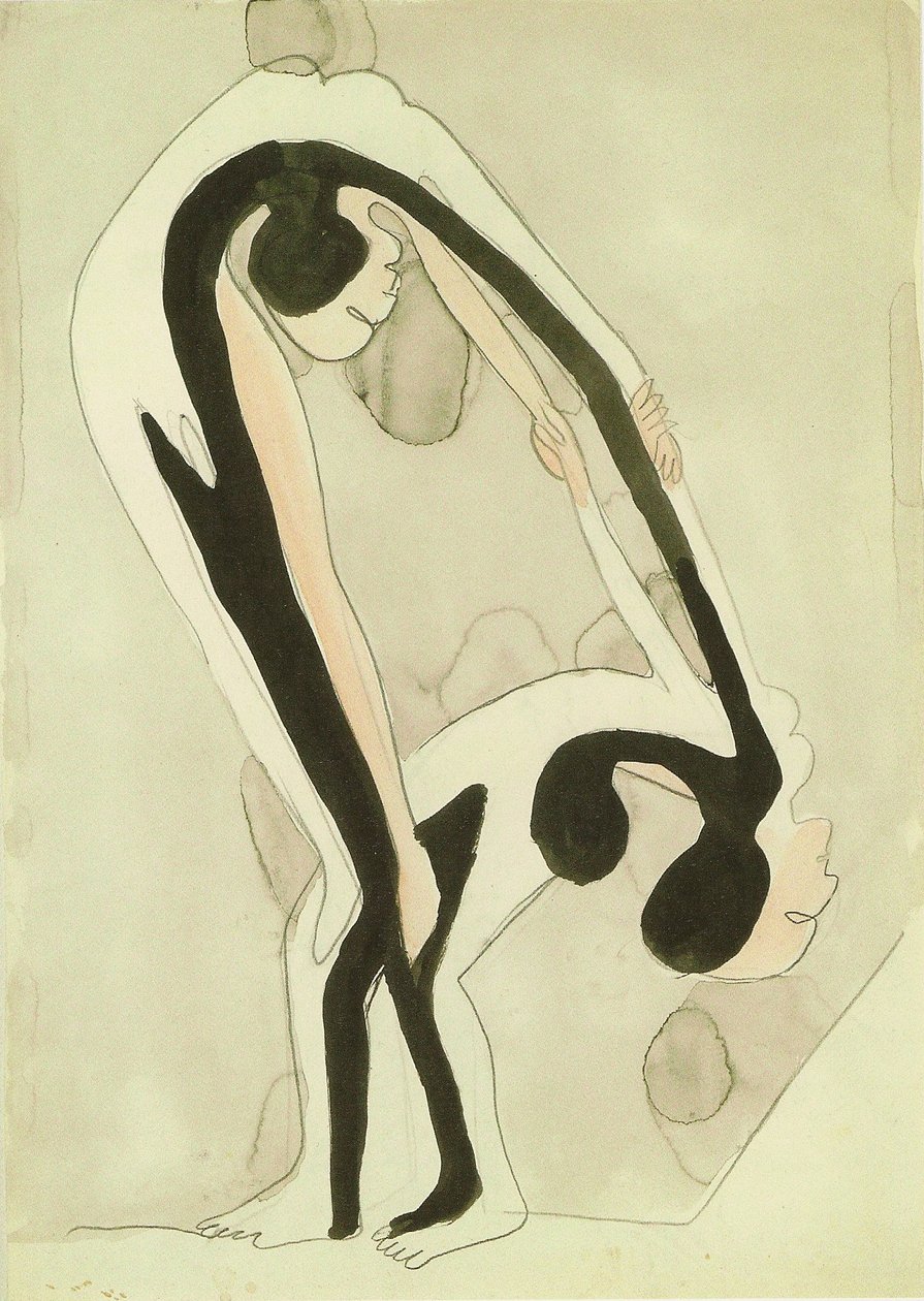 Akrobatenpaar tekijältä Ernst Ludwig Kirchner