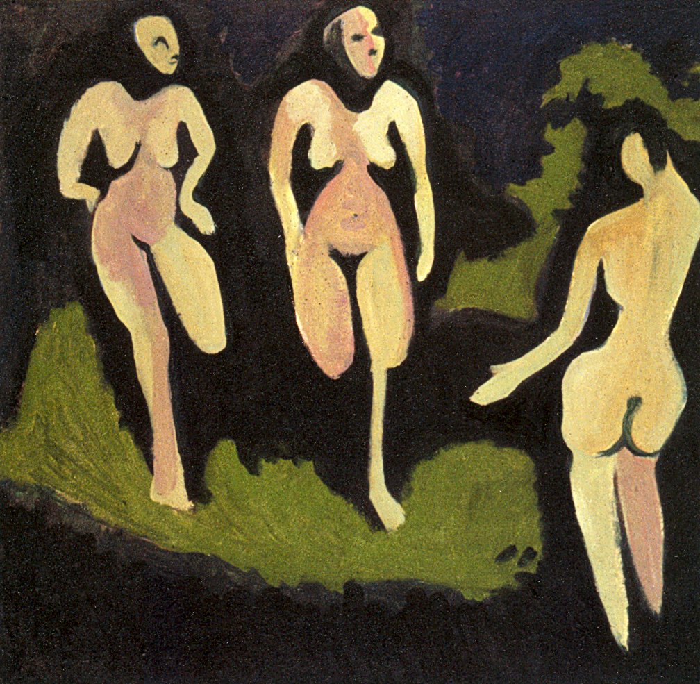 Akte auf der Wiese tekijältä Ernst Ludwig Kirchner