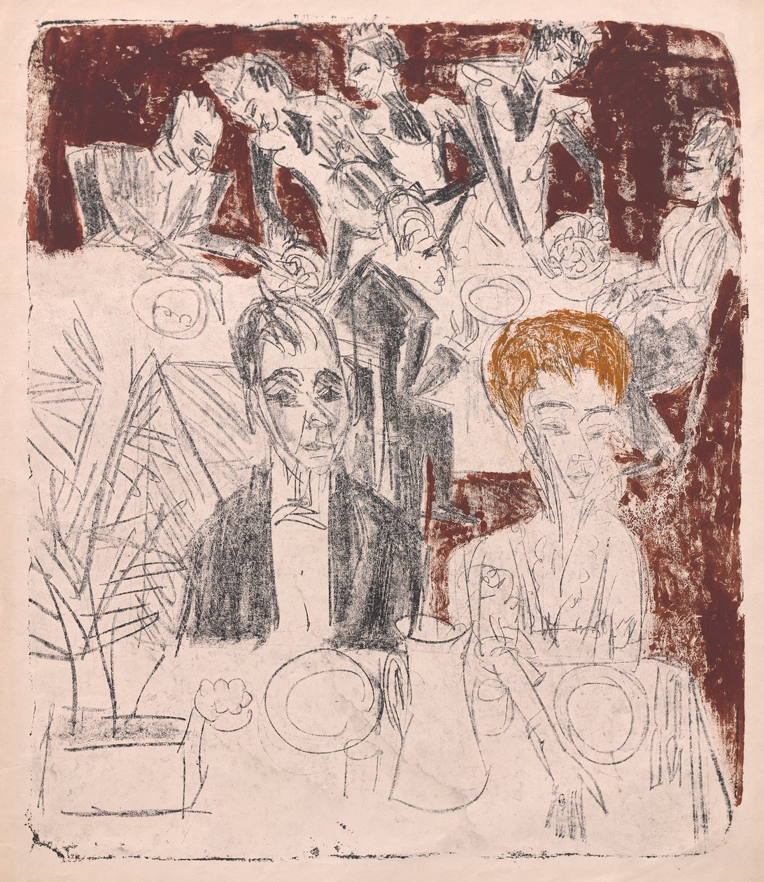 Pöydässä. tekijältä Ernst Ludwig Kirchner