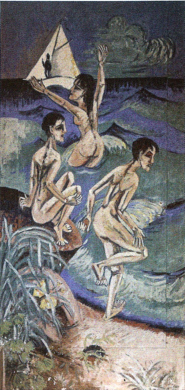 Badeszenen auf Fehmarn tekijältä Ernst Ludwig Kirchner