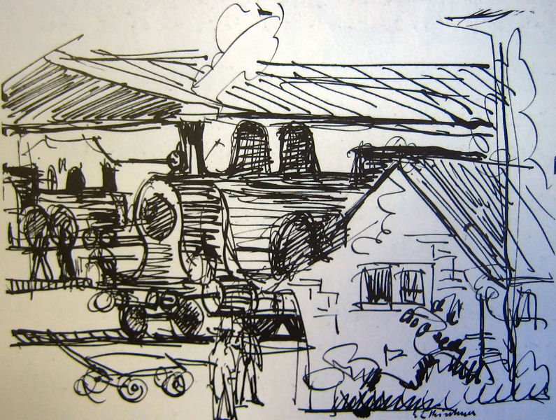 Bahnhof Davos tekijältä Ernst Ludwig Kirchner
