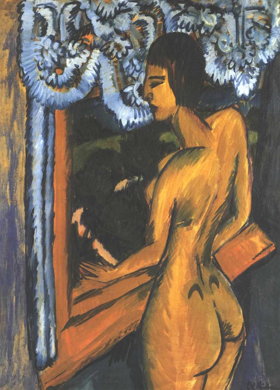 Brauner Akt am Fenster tekijältä Ernst Ludwig Kirchner