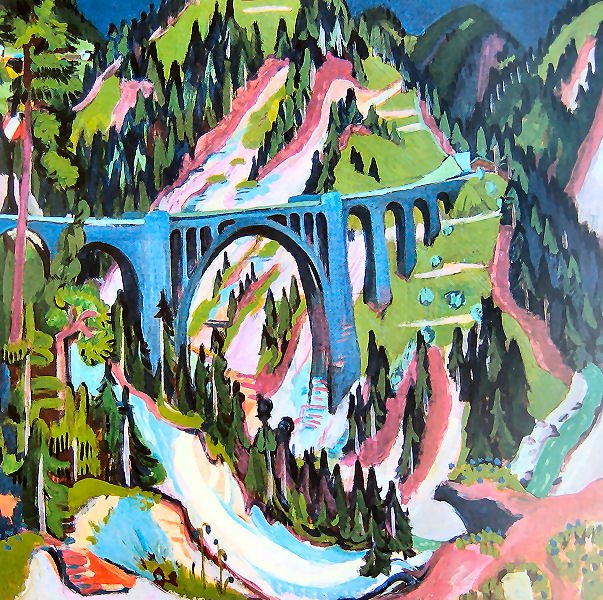Silta lähellä Wiesen tekijältä Ernst Ludwig Kirchner