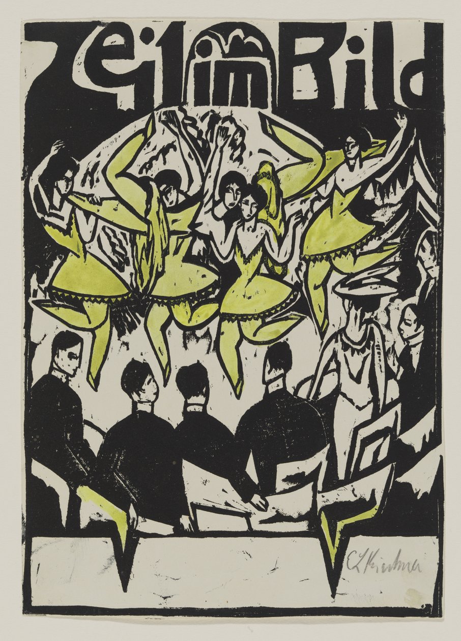 Tanssijat jääpalatsissa, 1912 tekijältä Ernst Ludwig Kirchner
