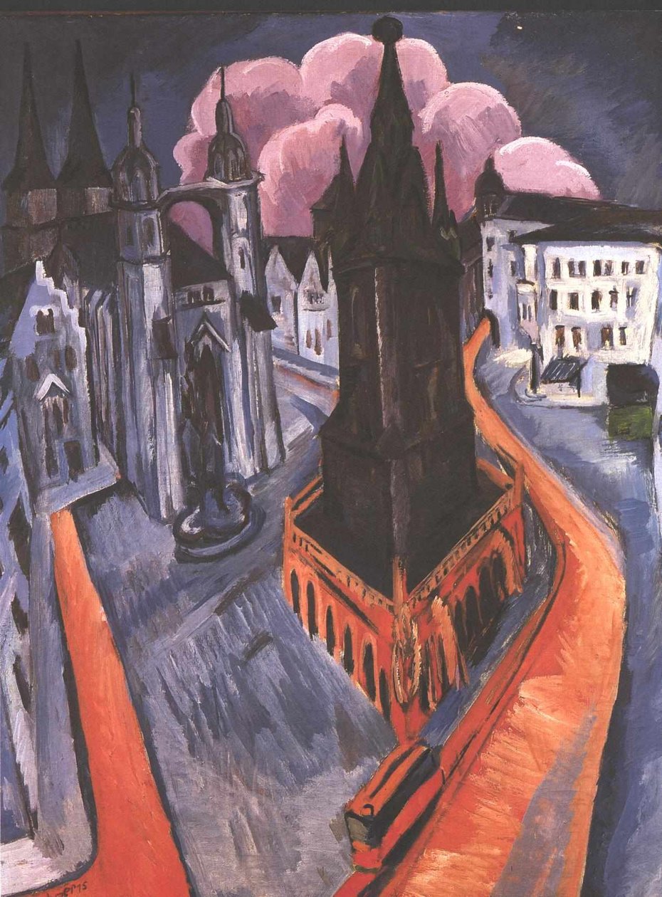 Der rote Turm von Halle tekijältä Ernst Ludwig Kirchner