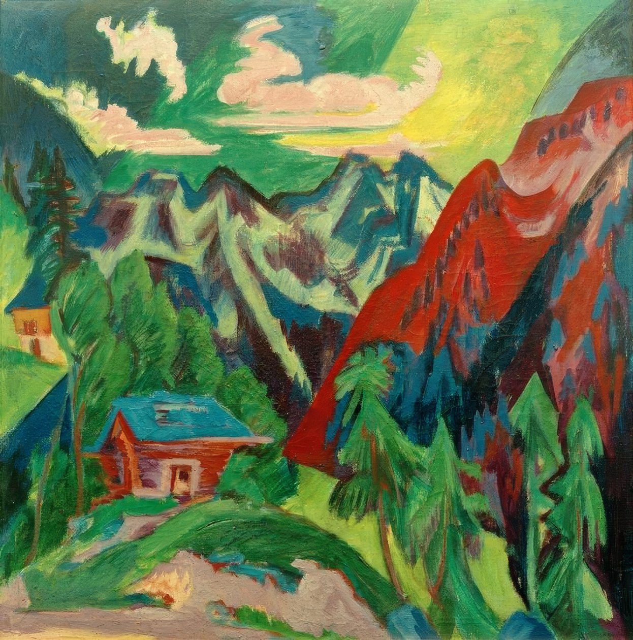 Die Klosterser Berge tekijältä Ernst Ludwig Kirchner