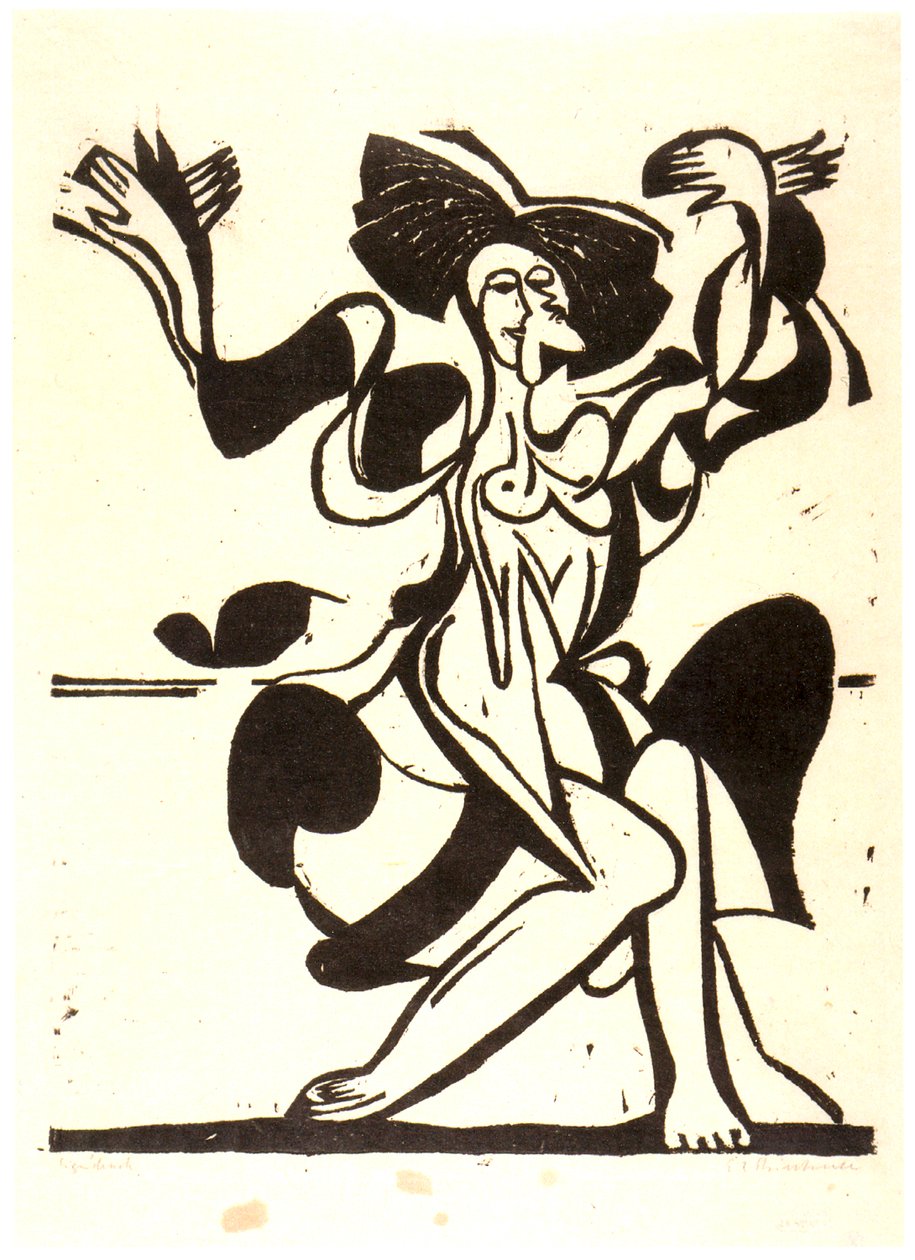 Die Tanzende Mary Wigman tekijältä Ernst Ludwig Kirchner