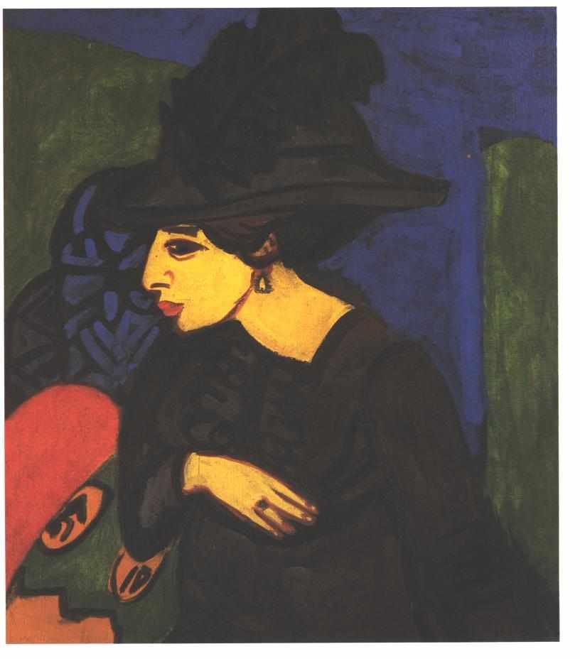 Dodo sulkahattu tekijältä Ernst Ludwig Kirchner