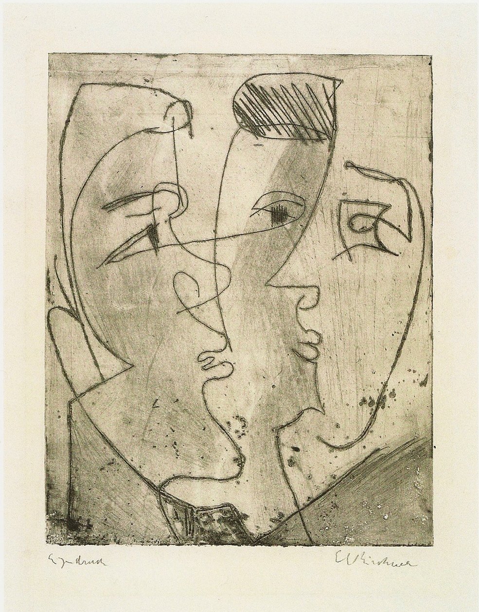 Drei Gesichter tekijältä Ernst Ludwig Kirchner