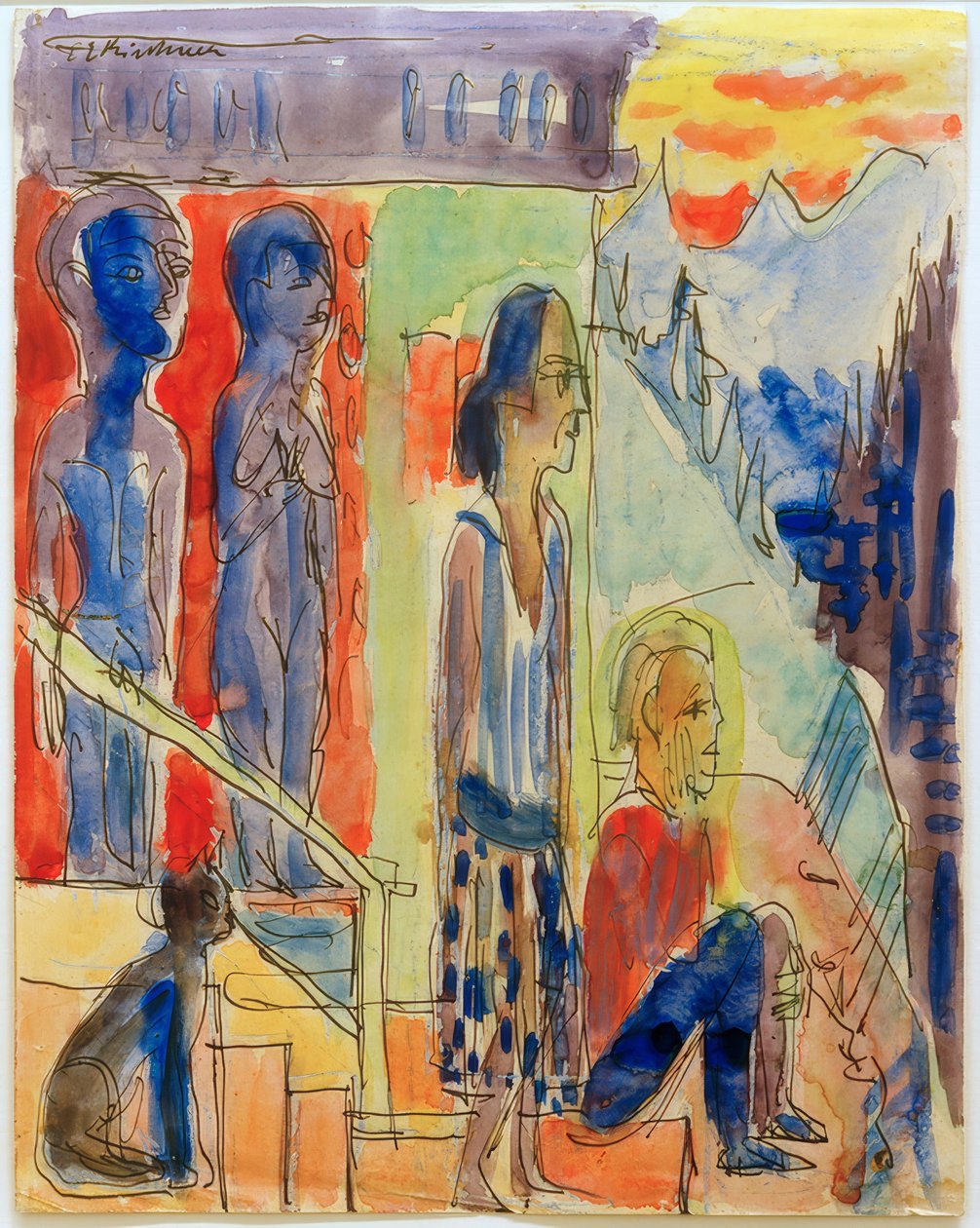 E.L.Kirchner, Vor Sonnenaufgang tekijältä Ernst Ludwig Kirchner