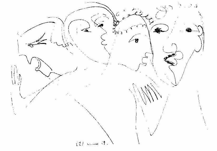 Erregte Köpfe tekijältä Ernst Ludwig Kirchner