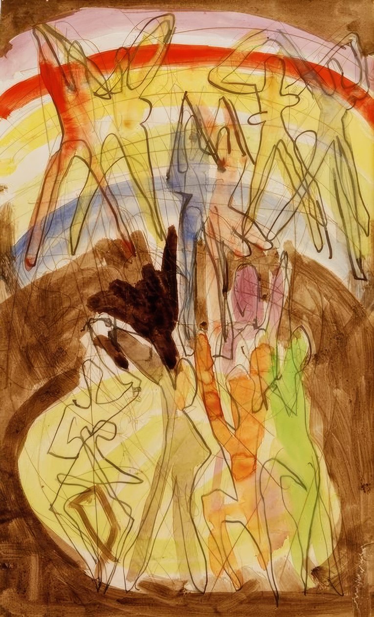 Farbentanz (Rückwand) tekijältä Ernst Ludwig Kirchner