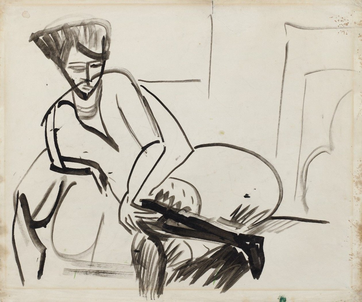 Frau auf dem Sohva tekijältä Ernst Ludwig Kirchner
