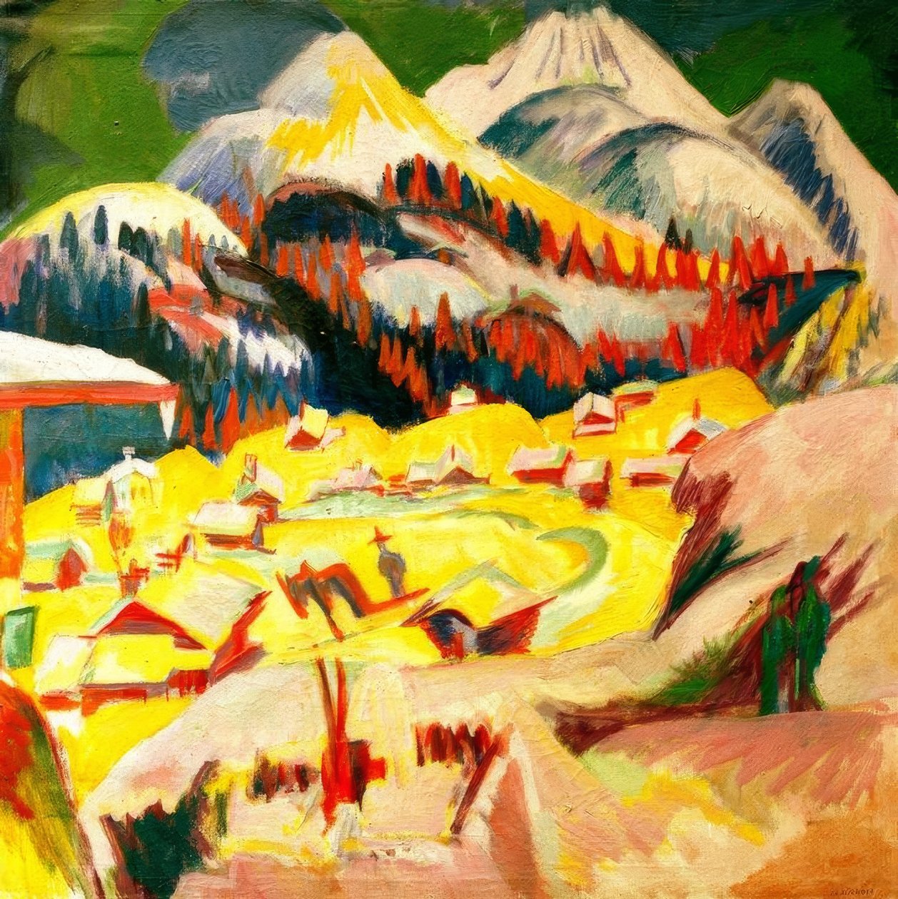 Frauenkirch im Winter tekijältä Ernst Ludwig Kirchner
