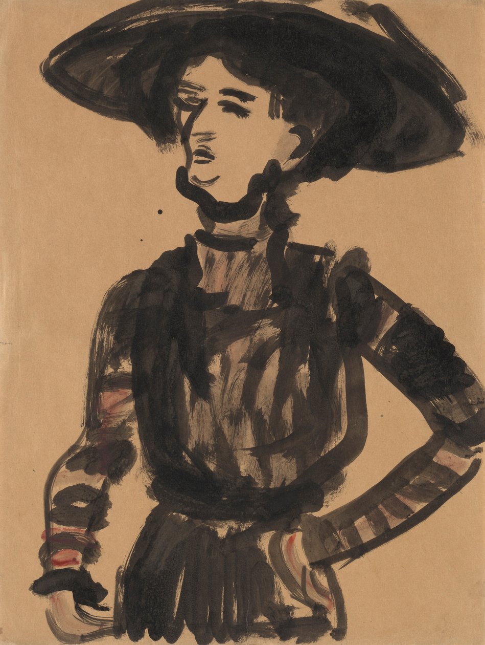 GUGG Nainen musta hattu tekijältä Ernst Ludwig Kirchner