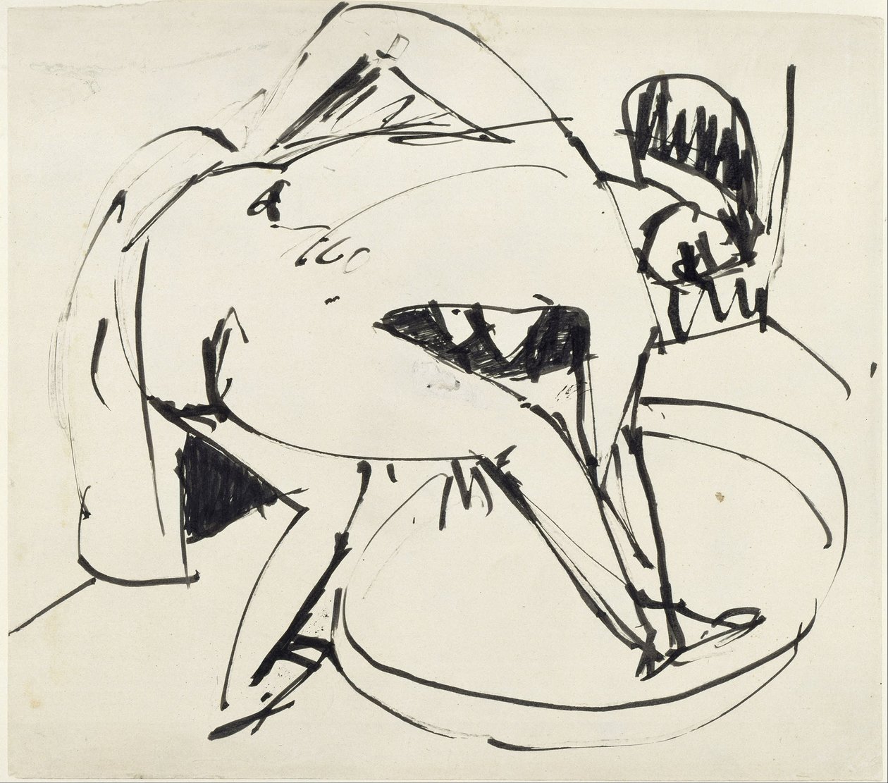Tyttö kylpyammeessa tekijältä Ernst Ludwig Kirchner