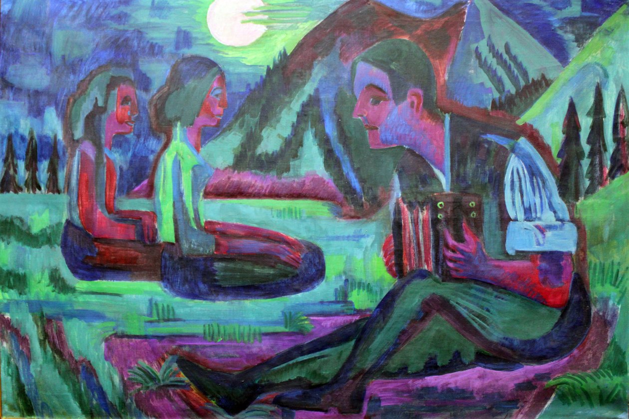 Handorgler paikassa Mondnacht tekijältä Ernst Ludwig Kirchner