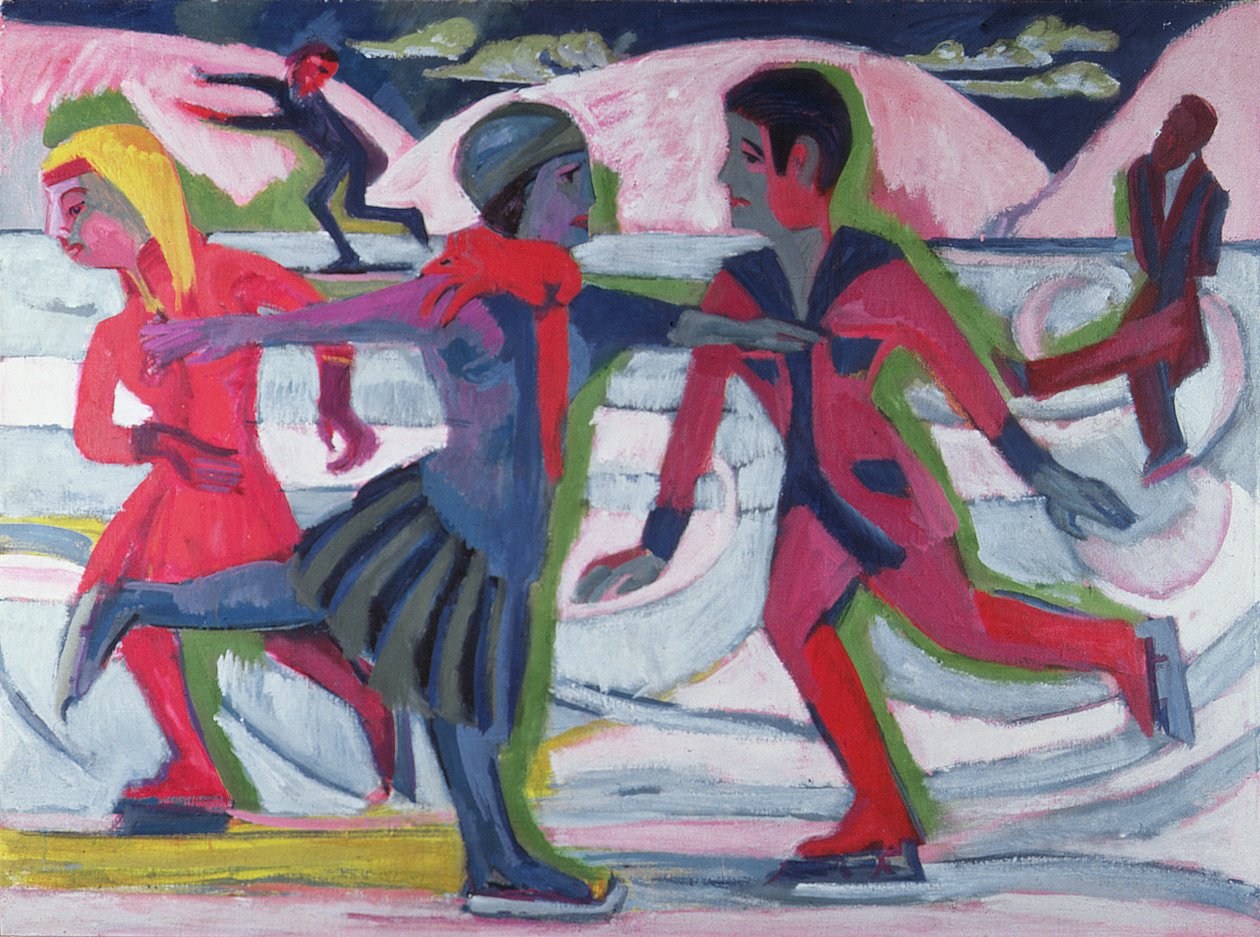 Luistelijat tekijältä Ernst Ludwig Kirchner