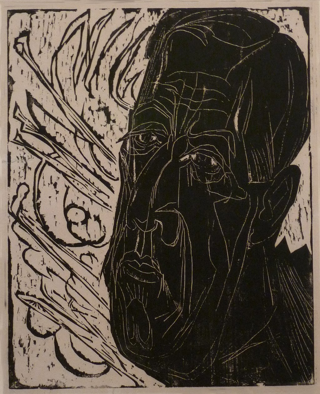 Sairaan henkilön pää tekijältä Ernst Ludwig Kirchner