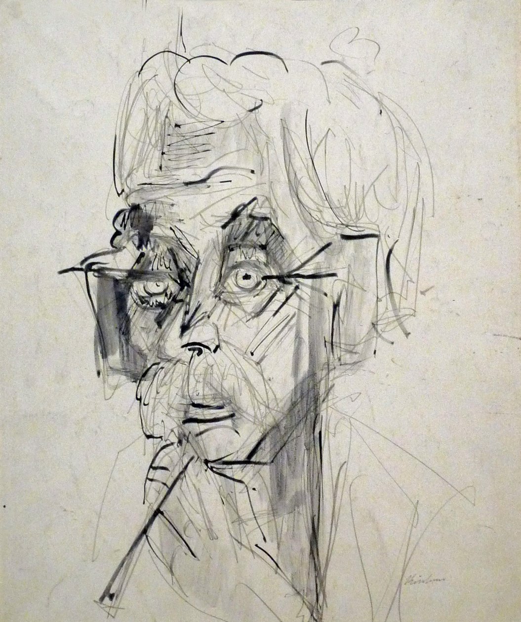 Kopf eines alten Bauern tekijältä Ernst Ludwig Kirchner