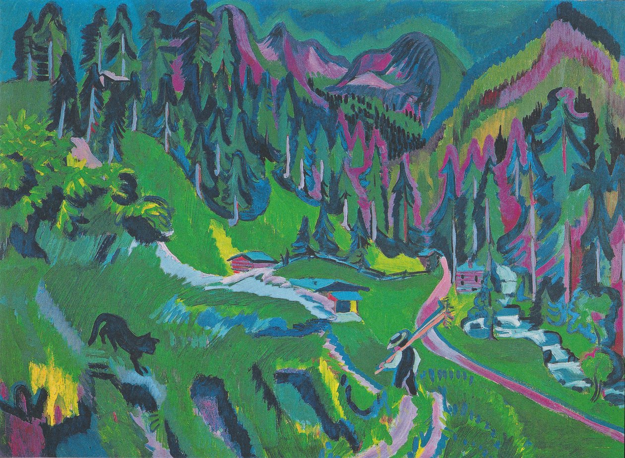 Landschaft Sertigtal tekijältä Ernst Ludwig Kirchner