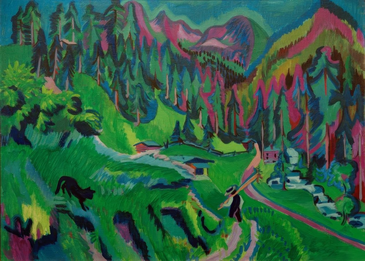 Landschaft Sertigtal tekijältä Ernst Ludwig Kirchner