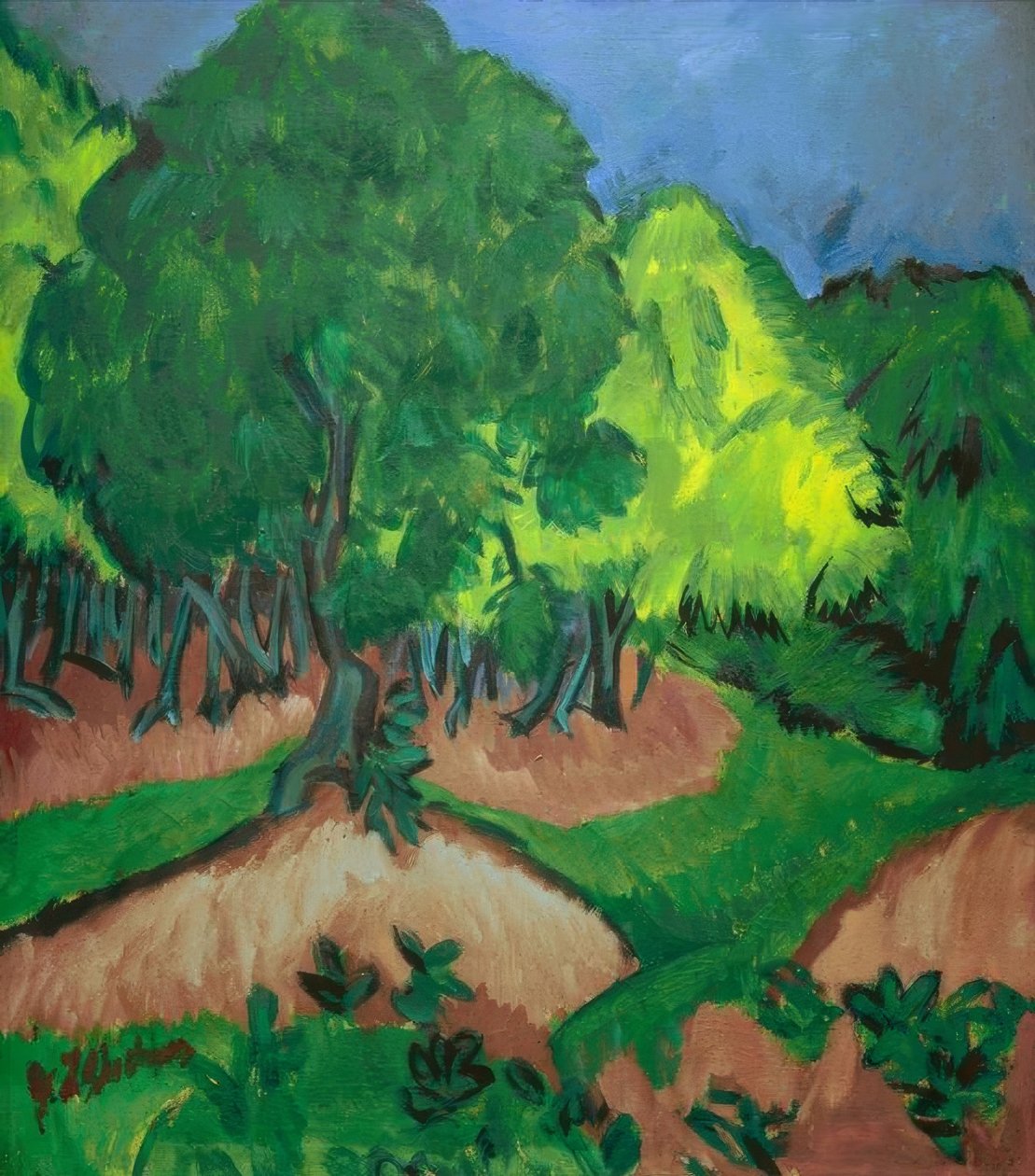 Landschaft mit Kastanienbaum tekijältä Ernst Ludwig Kirchner