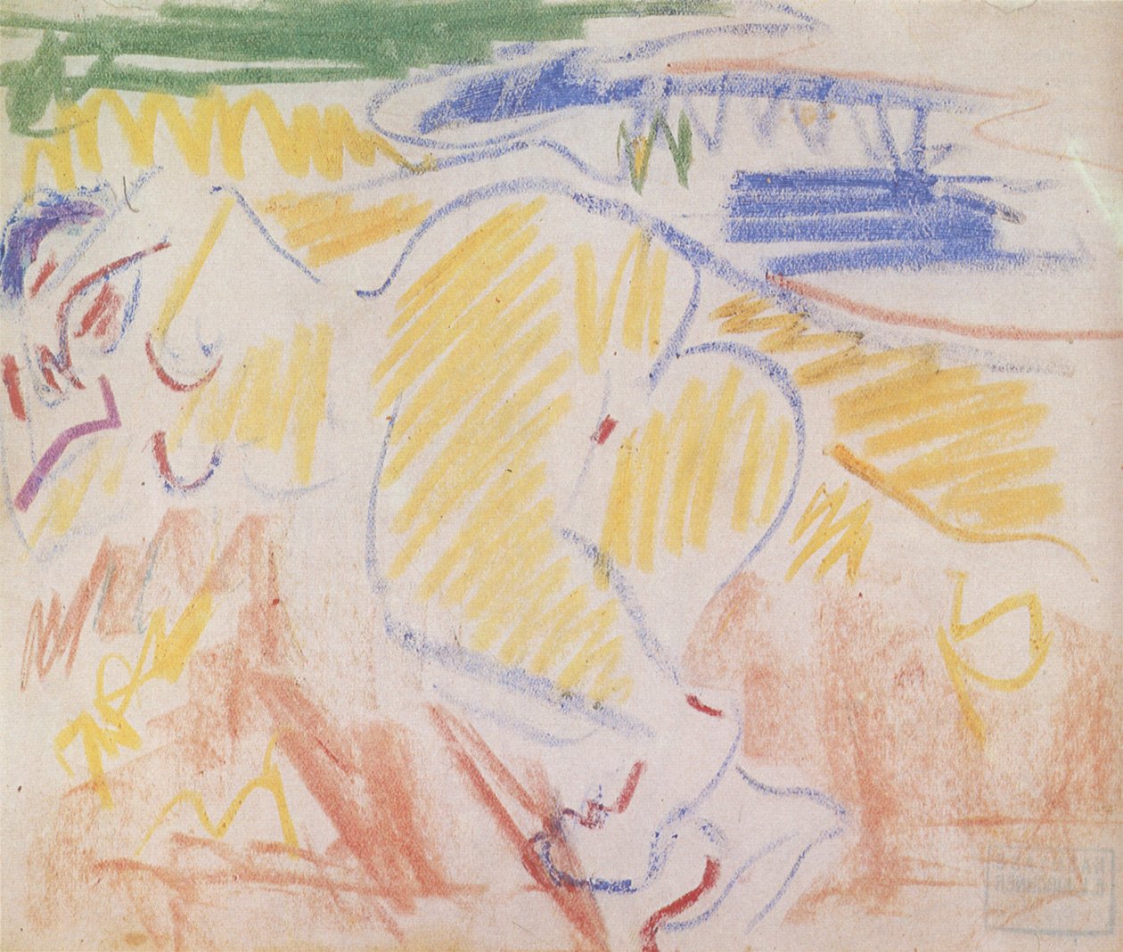 Liegender Akt tekijältä Ernst Ludwig Kirchner