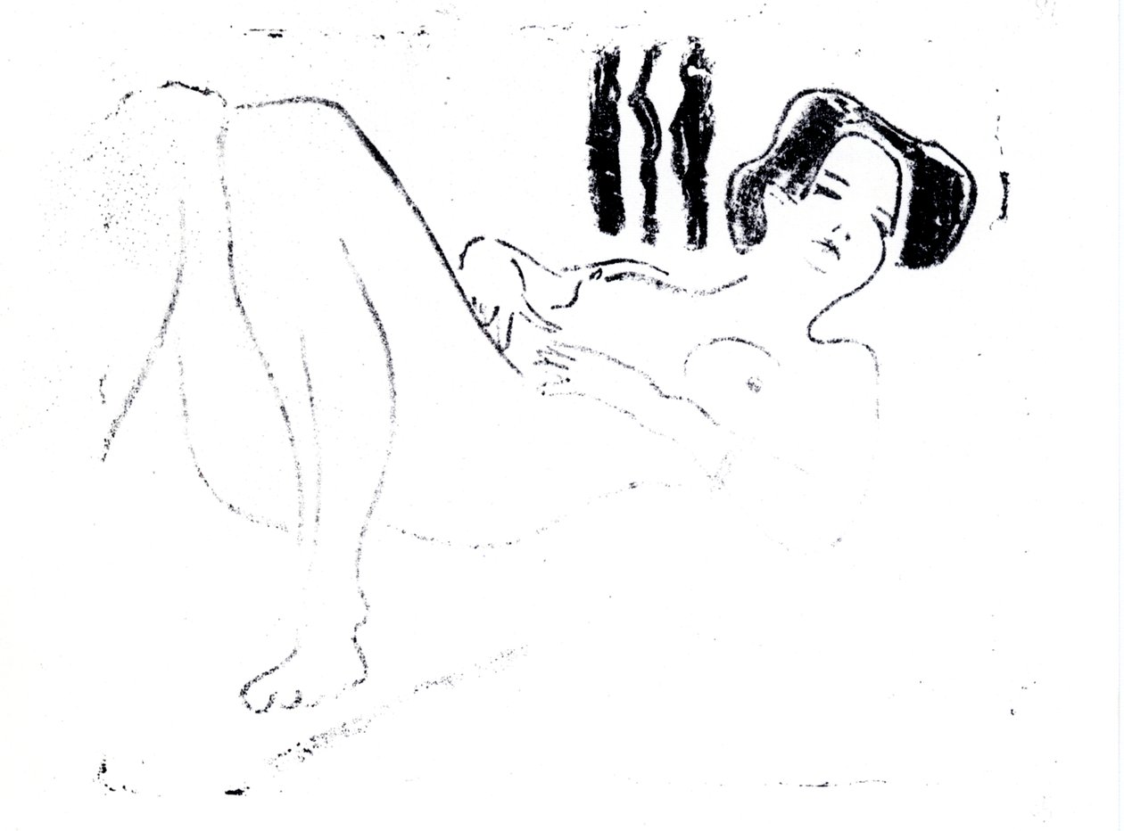 Liegender weiblicher Akt tekijältä Ernst Ludwig Kirchner