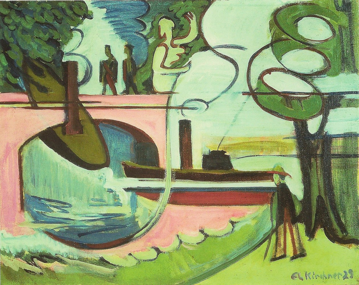 Lützow-Ufer am Morgen tekijältä Ernst Ludwig Kirchner