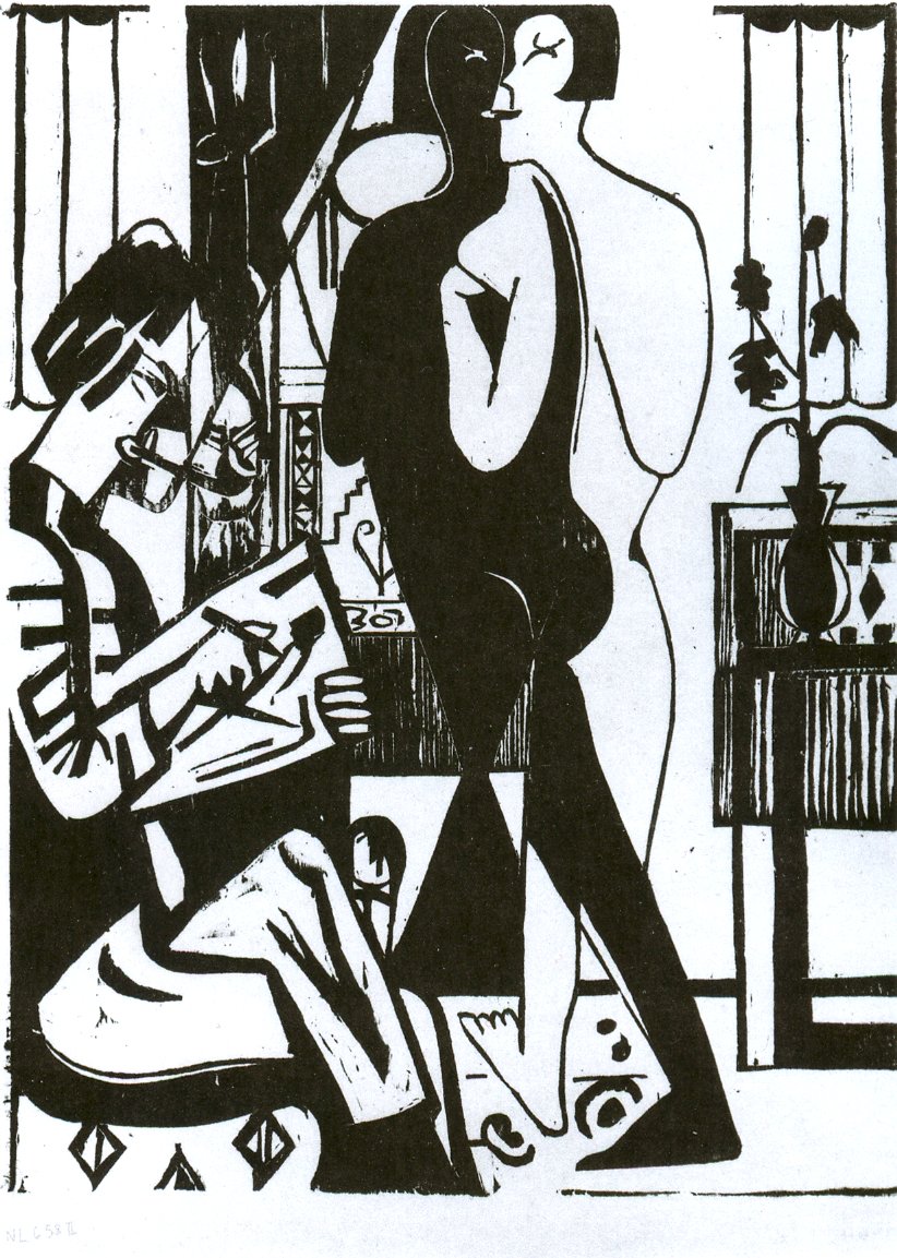 Malli ja malli tekijältä Ernst Ludwig Kirchner