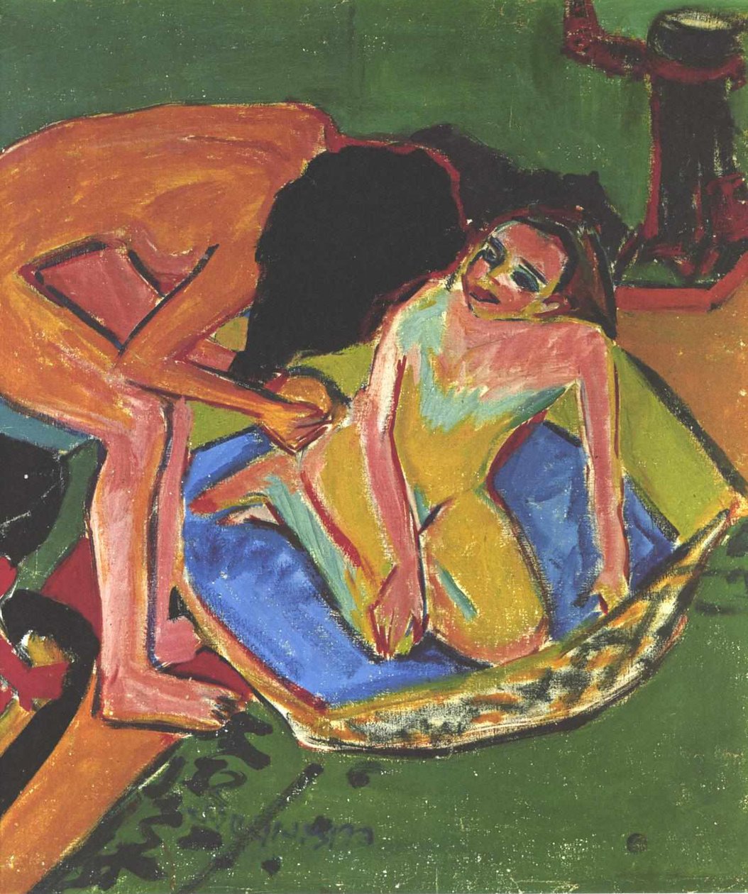 Marcella und Fränzi im Studio tekijältä Ernst Ludwig Kirchner